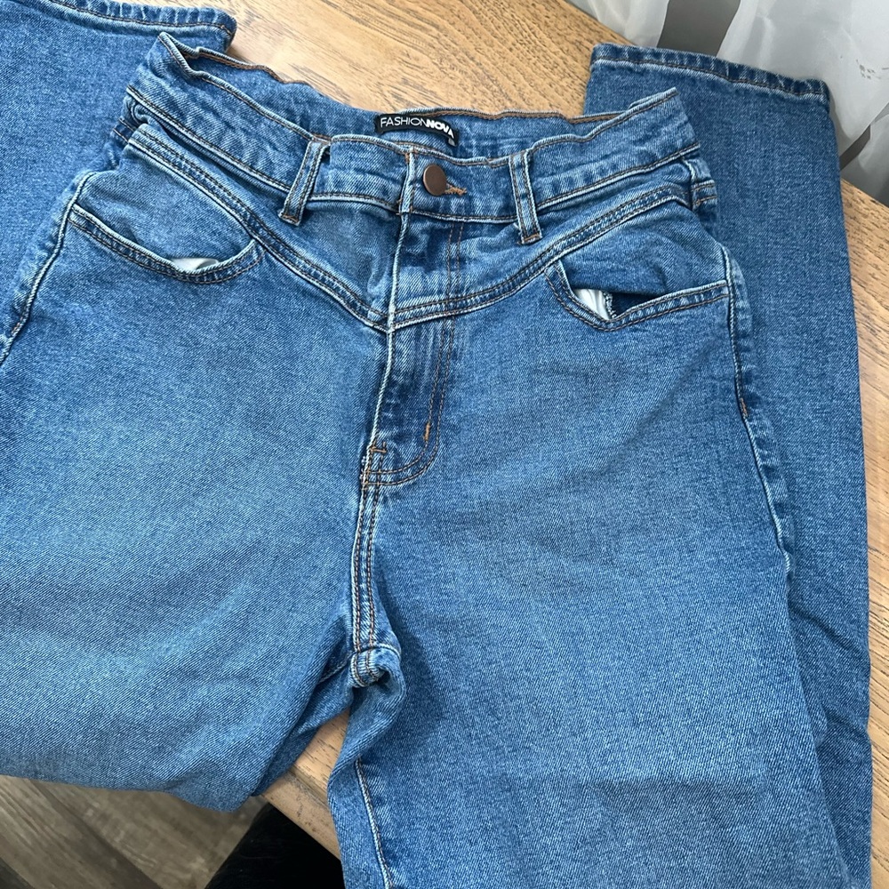 Fashion Nova High Rise Blue Jeans